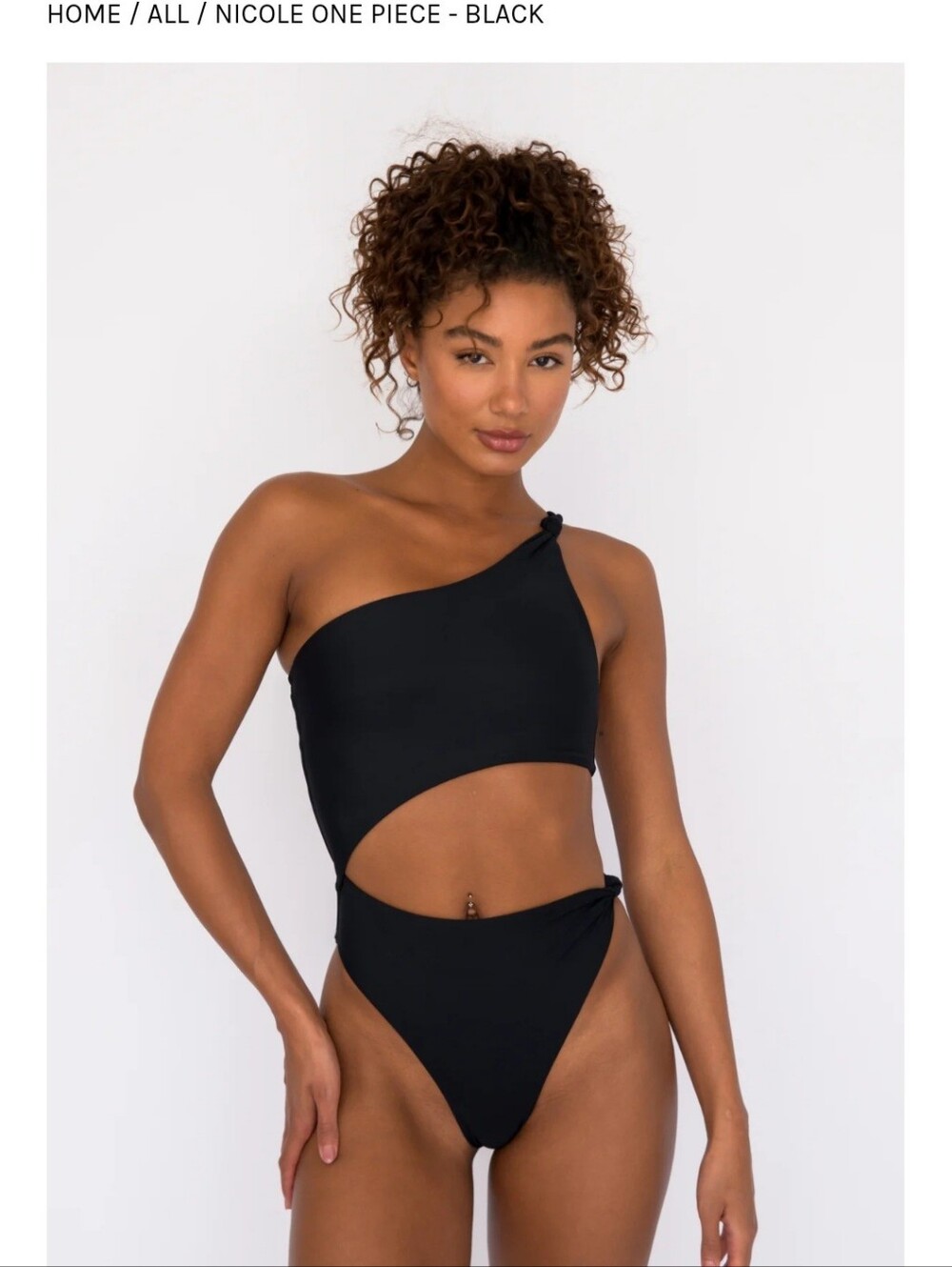 Skatie Swim "Nicole" One Piece - Fuschia One-Shoulder with Side Cutout - Picture 7 of 12